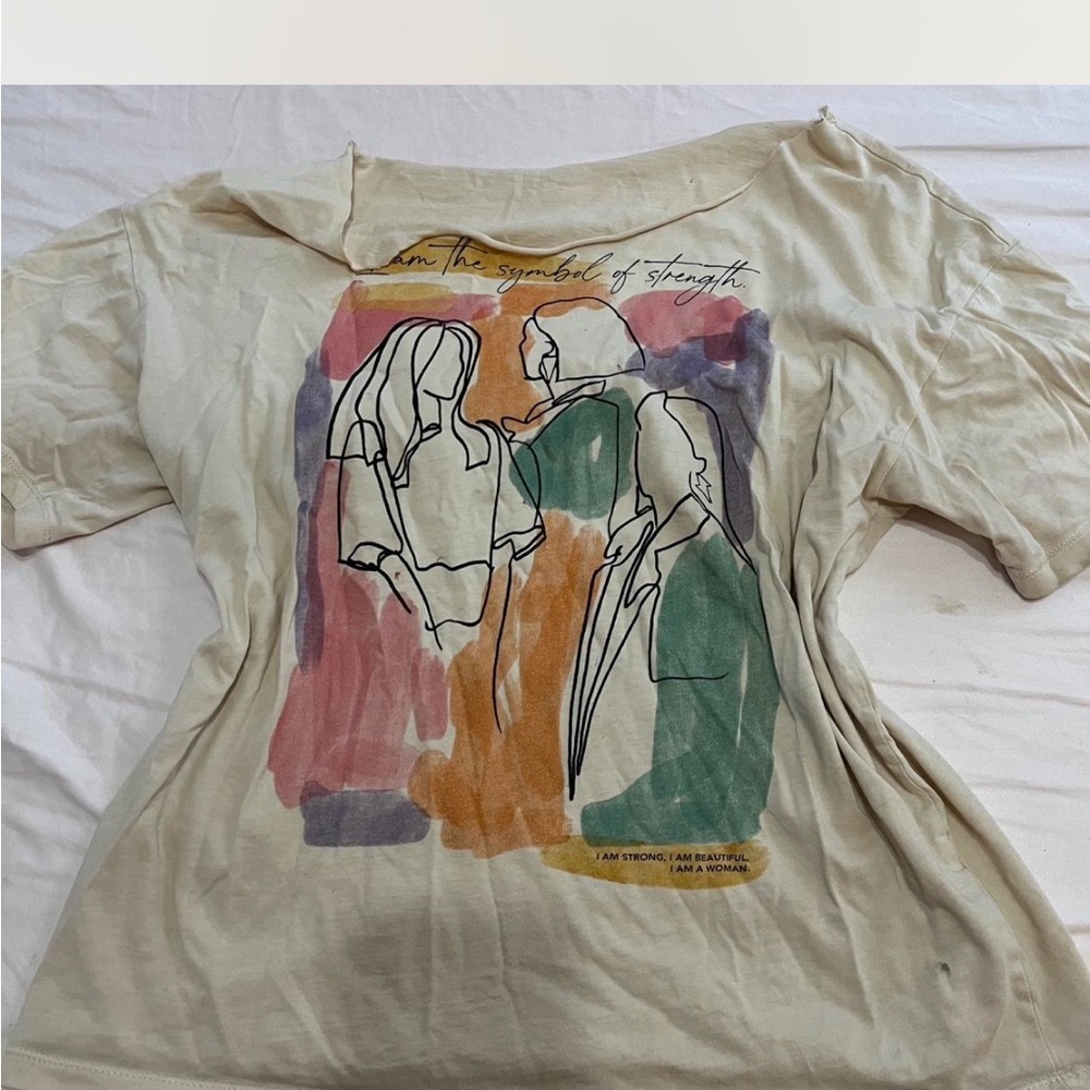 Graphic Tee with Abstract Design